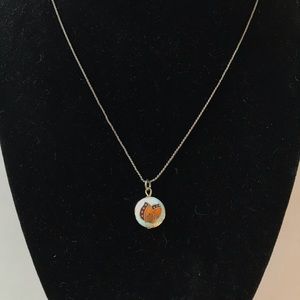 Vintage Cloisonné Butterfly Necklace